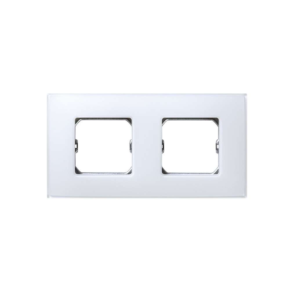 Simon 27772-60 Placa 2 Elementos (Blanco Mate)