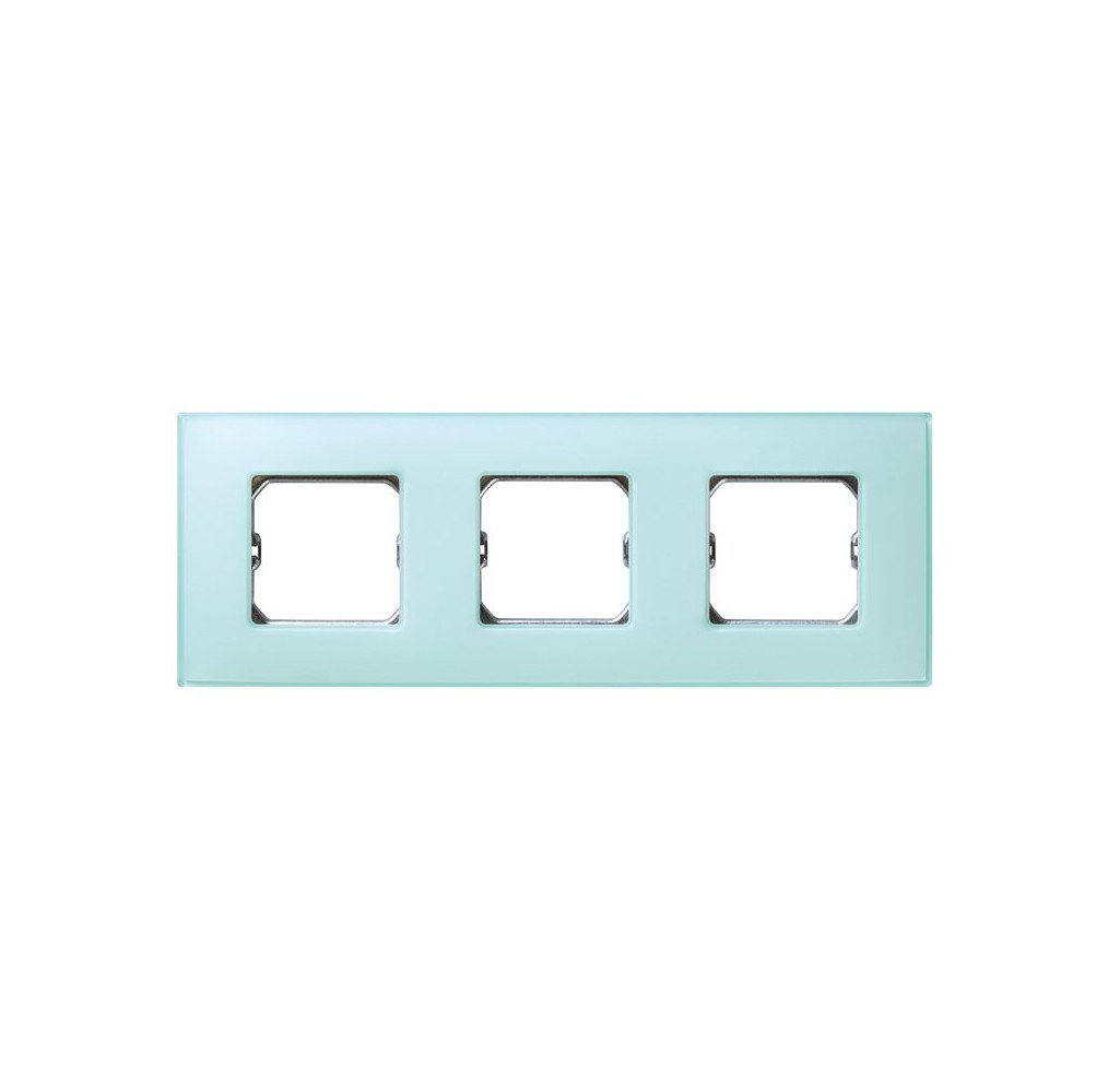Simon 27773-62 Placa 3 Elementos (Verde Mate)