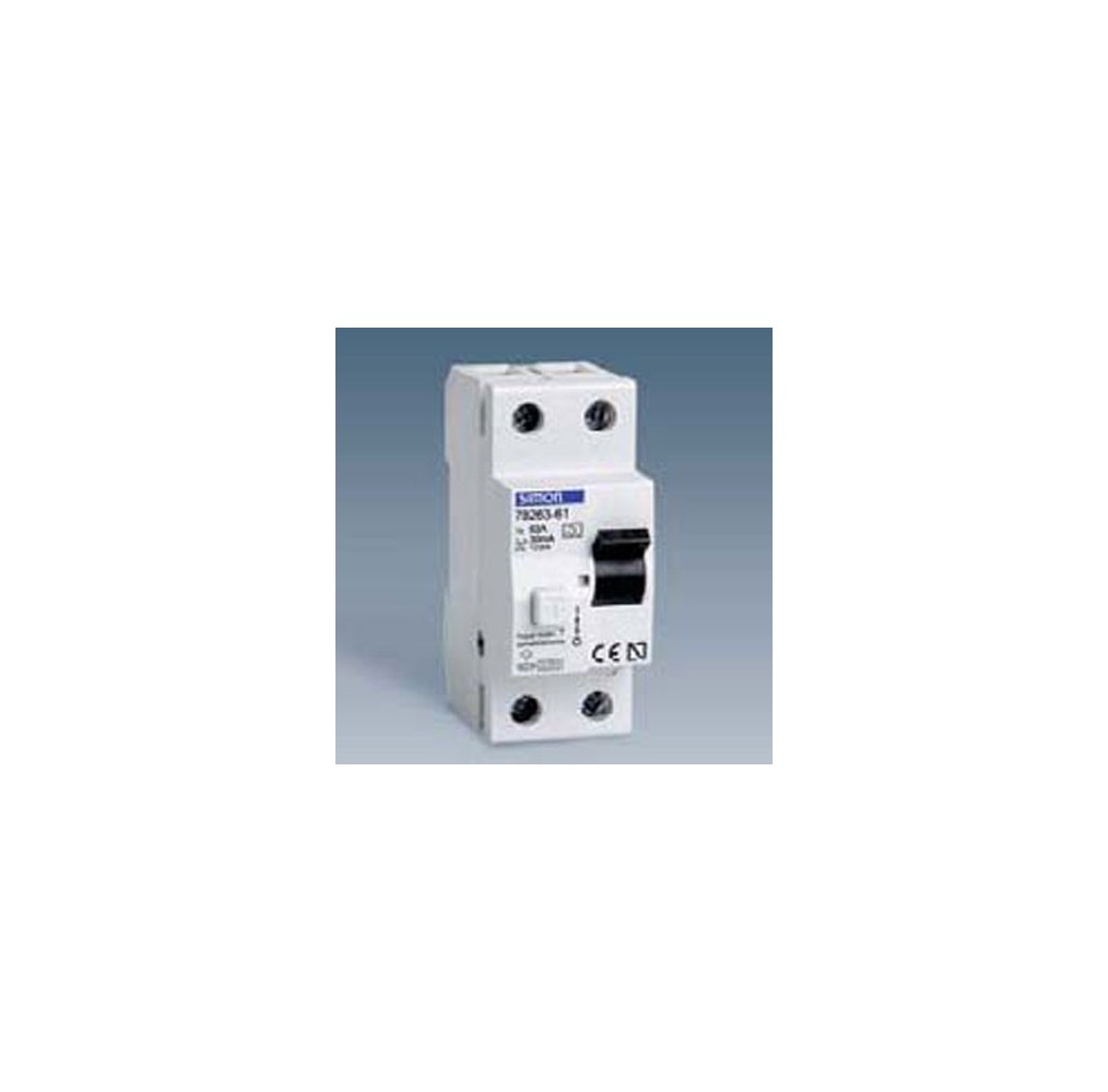 78240-60 - Interruptor diferencial clase AC, sensibilidad 30, tecla negra, 230V. 40A.